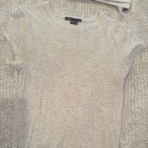 Vince Light Gray Short Sleeve Tee